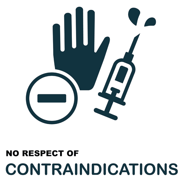 NO RESPECT OF CONTRA INDICATIONS
